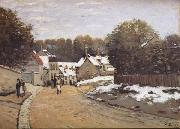 Alfred Sisley Early Snow at Louveciennes oil painting